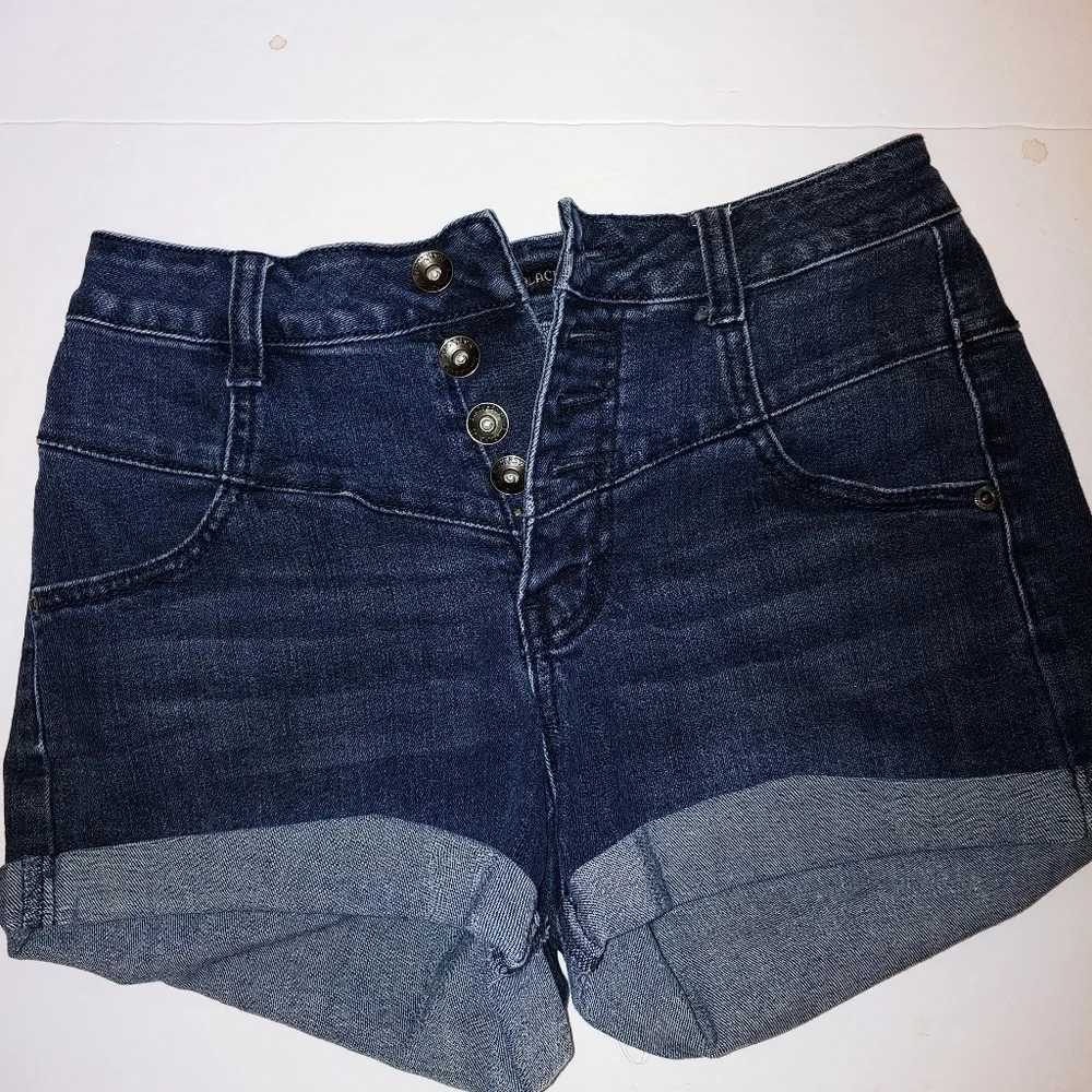 Blackheart Skull Denim Jean Shorts 1